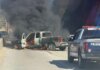 Suspenden clases, queman auto a la entrada de Playas, cierran comercios en Baja California